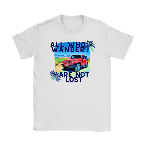 teelaunch T-shirt Gildan Womens T-Shirt / White / S All Who Wander Are Not Lost - Womens T-Shirt
