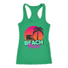 Image of teelaunch T-shirt Racerback Tank / Kelly Green / XS "BEACH PLEASE" PREMIUM RACERS TANK-TOP