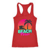 Image of teelaunch T-shirt Racerback Tank / Red / XS "BEACH PLEASE" PREMIUM RACERS TANK-TOP