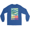 Image of teelaunch T-shirt Long Sleeve Tee / Blue / S "BEACHING" PREMIUM T-SHIRT