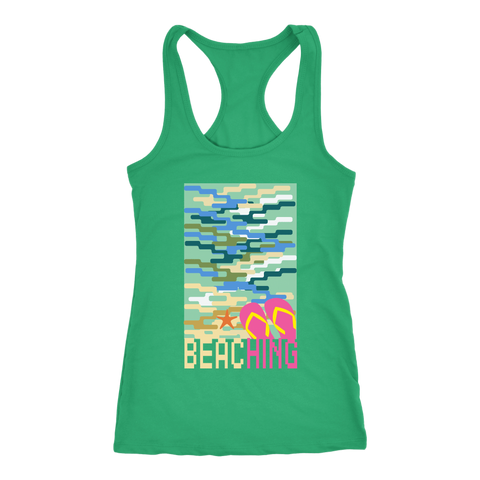 teelaunch T-shirt Racerback Tank / Kelly Green / XS "BEACHING" PREMIUM T-SHIRT