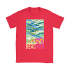 Image of teelaunch T-shirt Womens T-Shirt / Red / S "BEACHING" PREMIUM T-SHIRT