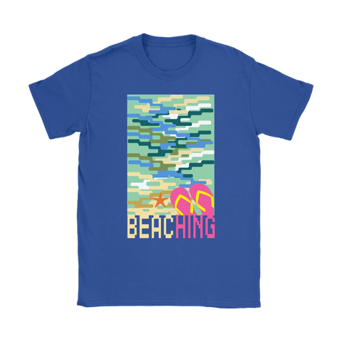 teelaunch T-shirt Womens T-Shirt / Royal Blue / S "BEACHING" PREMIUM T-SHIRT