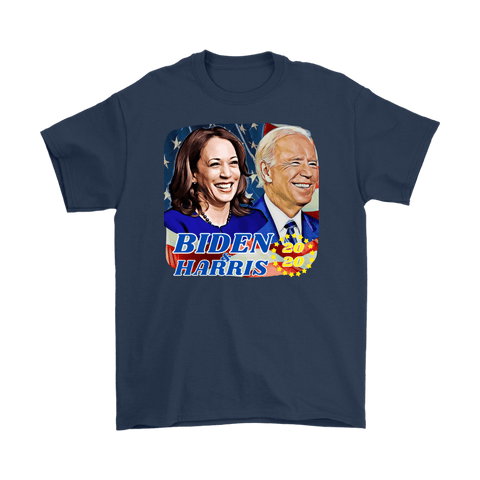 teelaunch T-shirt Gildan Mens T-Shirt / Navy / S Biden and Harris 2020 Graphic Novelty T-Shirt