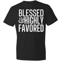 CustomCat T-Shirts Black / S Blessed & Highly Favored Men's Lightweight T-Shirt 4.5 oz