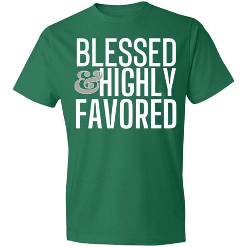 CustomCat T-Shirts Kelly Green / S Blessed & Highly Favored Men's Lightweight T-Shirt 4.5 oz