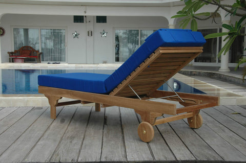 Anderson Teak Chaise / Sun Lounger Capri Sun Lounger Adjusted Back & Side Tray
