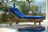 Image of Anderson Teak Chaise / Sun Lounger Capri Sun Lounger Adjusted Back & Side Tray