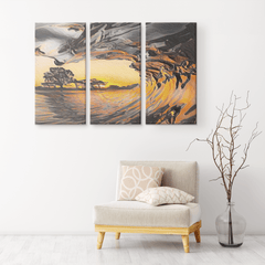 Catch The Wave - Canvas Print Wall Art Set