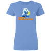 Image of CustomCat T-Shirts Carolina Blue / S Coastal Distancing Ladies' 5.3 oz. T-Shirt