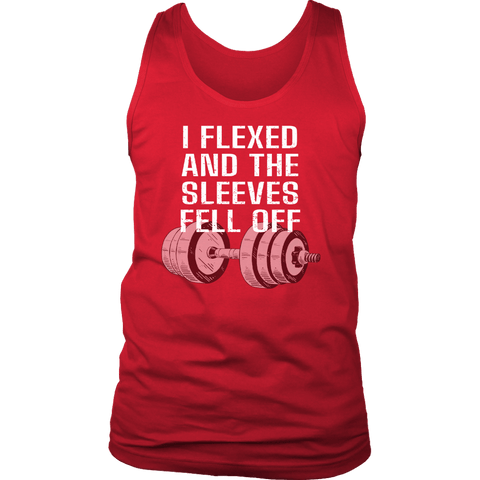 teelaunch T-shirt District Mens Tank / Red / S I Flexed Men's tank top