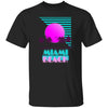 Image of CustomCat T-Shirts Black / S Miami Beach Retro 5.3 oz. T-Shirt