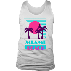 Miami Beach Retro-Style Souvenir Tank Top-Mens