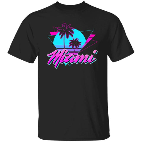 CustomCat T-Shirts Black / S Miami Palms 5.3 oz. Unisex T-Shirt