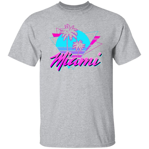 CustomCat T-Shirts Sport Grey / S Miami Palms 5.3 oz. Unisex T-Shirt