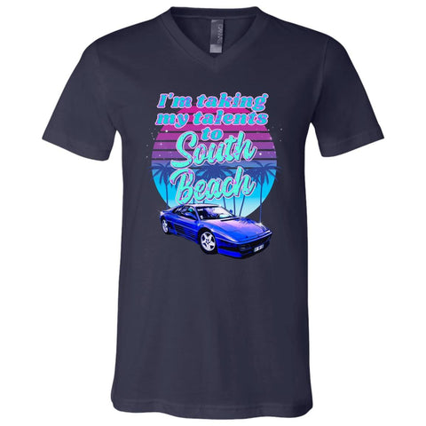 CustomCat T-Shirts Navy / X-Small Taking My Talents To South Beach Unisex V-Neck T-Shirt