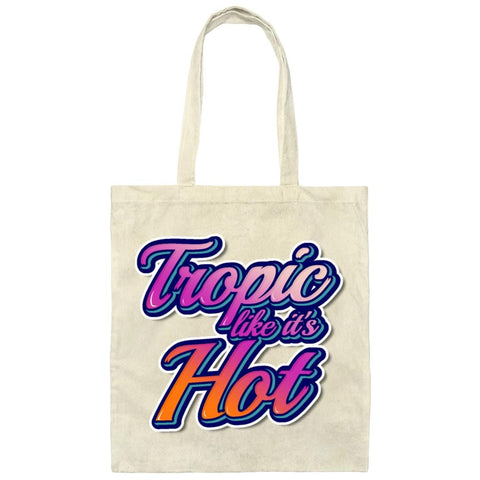 CustomCat Bags Tropic Like it's Hot Canvas Tote Bag