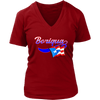 Image of teelaunch T-shirt District Womens V-Neck / Red / S Women's V-Neck T-Shirt Boriqua
