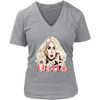 Image of teelaunch T-shirt District Womens V-Neck / Heathered Nickel / S Womens V-Neck T-Shirt - GaGa