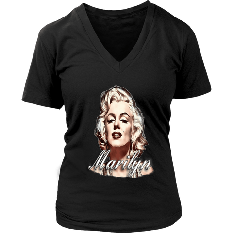 Womens V-Neck T-Shirt - Marilyn