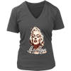 Image of teelaunch T-shirt District Womens V-Neck / Charcoal / S Womens V-Neck T-Shirt - Marilyn