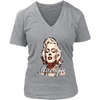 Image of teelaunch T-shirt District Womens V-Neck / Heathered Nickel / S Womens V-Neck T-Shirt - Marilyn